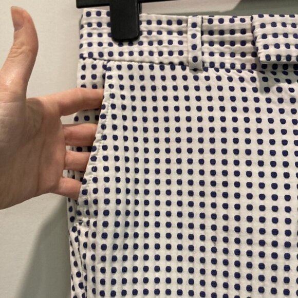 BANANA Republic Blue Polka Dot Pants  sz - Picture 4 of 16